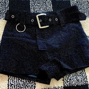 Black sequins hot shorts